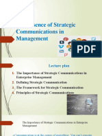 Topic 1: The Essence of Strategic Communications in Management