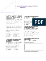 Encuesta de Medición de La Satisfacción Al Cliente