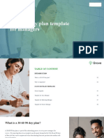 30 60 90 Day Plan For Managers Template