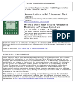 Potential Use of Near Infrared Reflectance Monitoring in Precision Agriculture