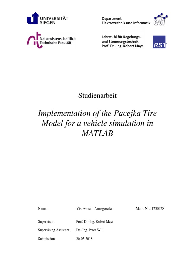 Pacejka Matlab , (PDF) Magic Formula Tire Model Matlab Code – KFYT
