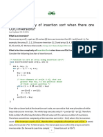 Time Complexity of Insertion Sort