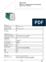 Product Datasheet: Relayaux - Single Phase Trip Circuit Supervision Relay - 2 C/O - 125 V DC