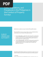 Rules, Regulations, and Procedures in The Philippines in The Conduct of Property Surveys