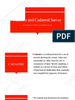 Cadastre and Cadastral Survey