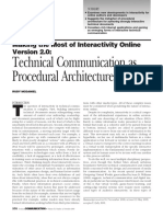Technical Communication As Procedural Ar