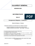 S Mathematiques Obligatoire 2020 Polynesie Remplacement Sujet Officiel 1