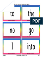 To The No Go I Into: Phase 2 Tricky Words For Dfes Letters and Sounds Programme