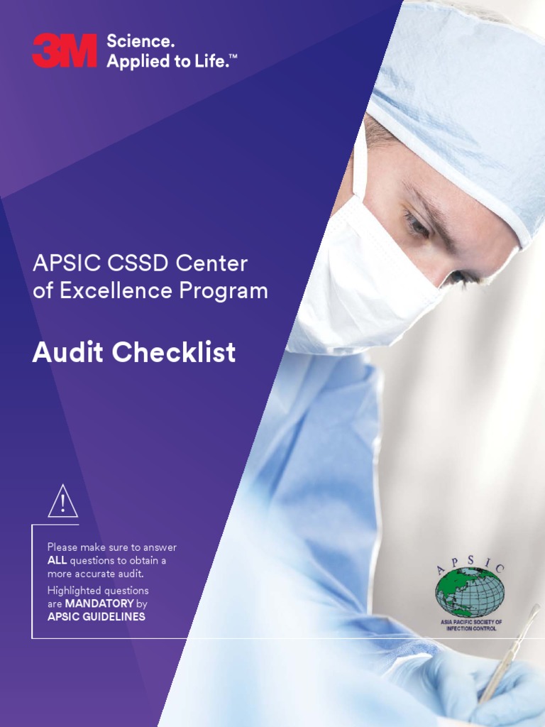 APSIC CSSD Audit Guideline  PDF Sterilization (Microbiology)