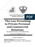 2021 UST Pre Week the Law Pertaining to Private Personal and Commercial