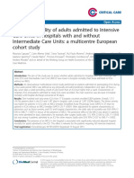 Hospital Mortality of Adults Admitted to Intensive Care Units in Hospitals With and Without Intermediate Care Units- A Multicentre European Cohort Study
