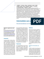 Intermediate Care Units Recommendations On Facilities and Structure