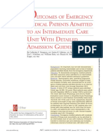 Outcomes of Emergency Medical Patients Admitted To An Intermediate Care Unit With Detailed Admission Guidelines