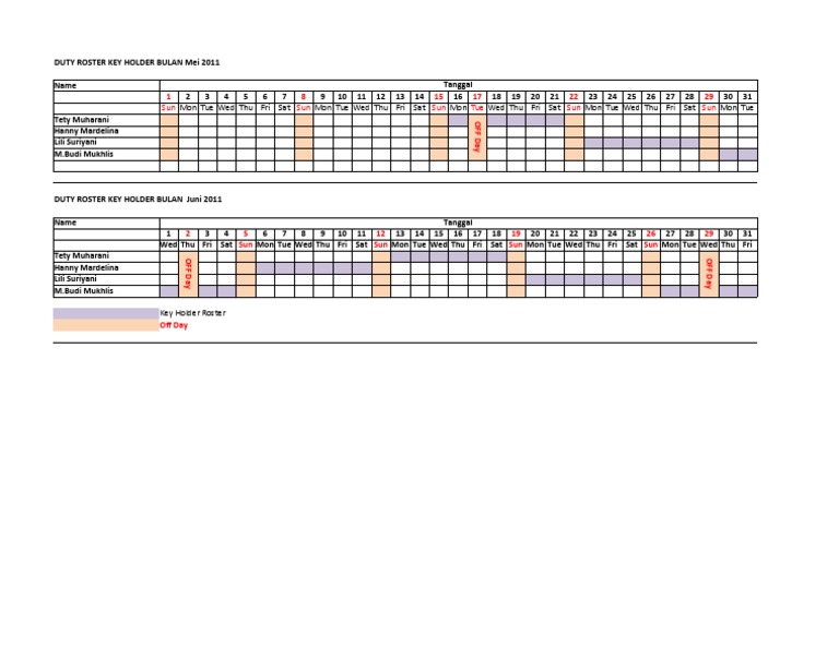 May-June 2011 Key Holder Roster | PDF