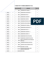 SUBJECT CODES