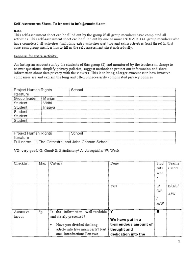 Self Assessment Form PDF Privacy You Tube