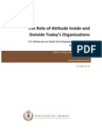 The Role of Attitude Inside and Outside Today's Organizations