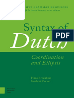 Syntax of Dutch - Coordination and Ellipsis by Hans Broekhuis, Norbert Corver