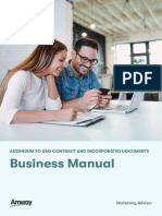 Business Manual: Addendum To Abo Contract and Incorporated Documents