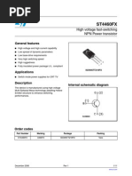 ST4460FX: High Voltage Fast-Switching NPN Power Transistor