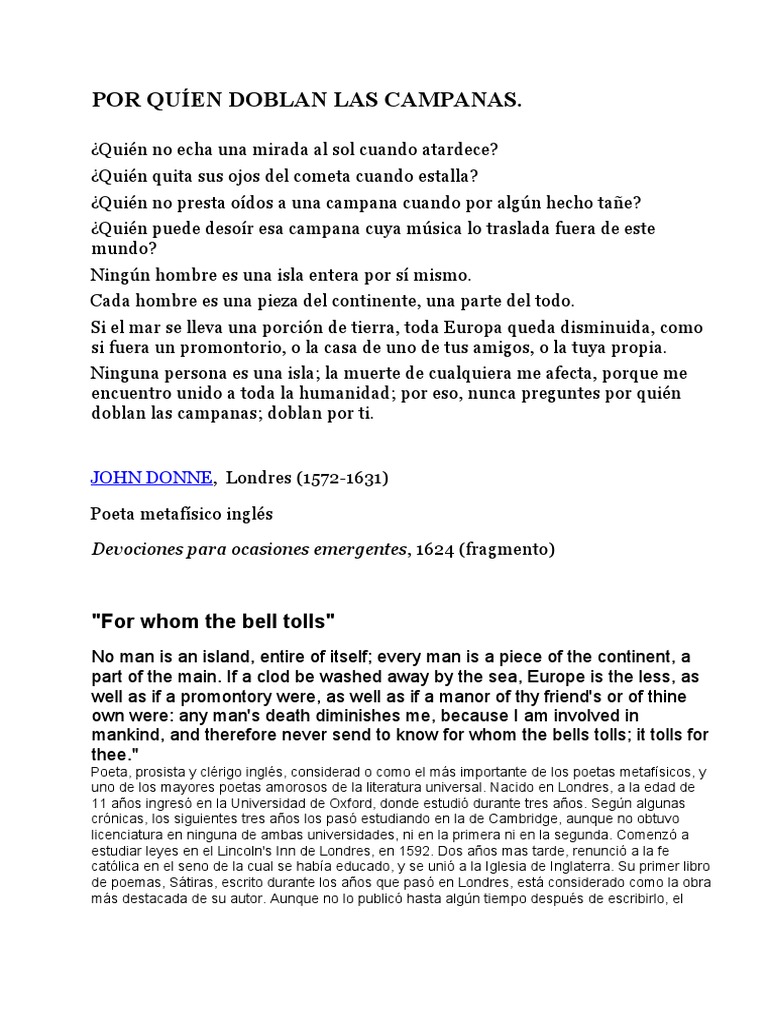 Las Campanas Doblan Por Ti2 | PDF