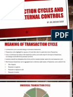 Transaction Cycles and Internal Controls