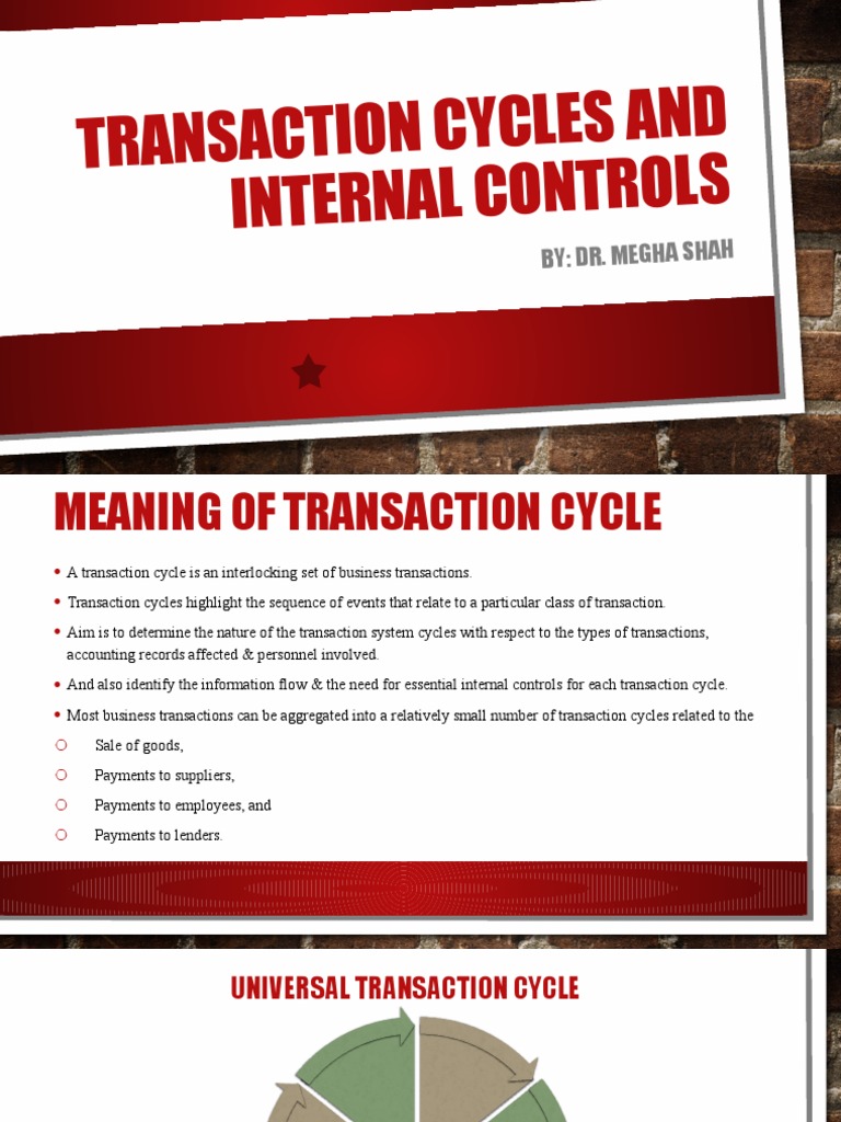 Transaction Cycles and Internal Controls | PDF | Financial Transaction ...