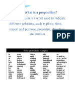 Prepositions - Summary