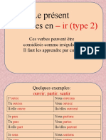Les Verbes en Ir Type 2 Au Present Exercice Grammatical Fiche Pedagogique 95016