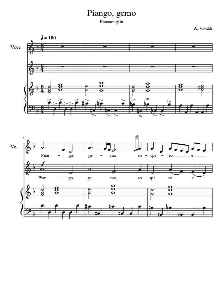 Piango Gemo | PDF