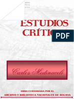 Carlos Medinaceli - Estudios Críticos