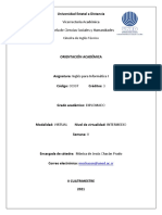 Orientacion Academica Ingles para Informatica 1