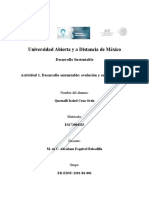 Actividad 1. Desarrollo Sustentable: Evolución y Origen.