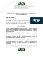 RESENHA Gestão Relacionamento Com o Cliente Na Velocidade Da Luz