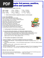 Present Simple 3rd Person, Positive, Negative and Questions