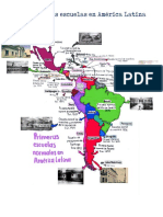 Mapa de Las Primeras Escuelas Normales en América Latina