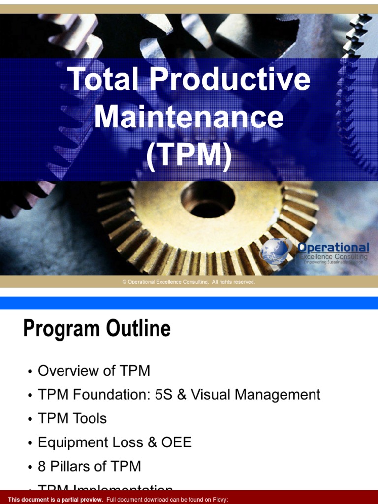 TPM Preview 3 PDF Free | PDF | Production And Manufacturing | Business