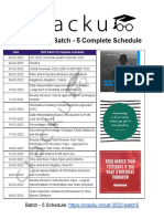 CAT 2022 Batch 5 Complete Schedule