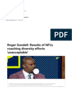 Roger Goodell - Results of NFL's Coaching Diversity Efforts 'Unacceptable'