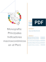 Principales Indicadores Macroeconomicos en El Perú - GRUPO6 TRABJO FINAL