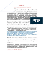 Antecedentes y Objetivos Del Codigo de Trabajo