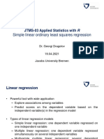 Simple Linear Ordinary Least Squares Regression: JTMS-03 Applied Statistics With R