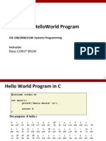 Lifetime of HelloWorld Program in 40 Characters