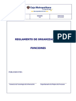 Caja Metropolitana de Lima - Reglamento Organización Funciones