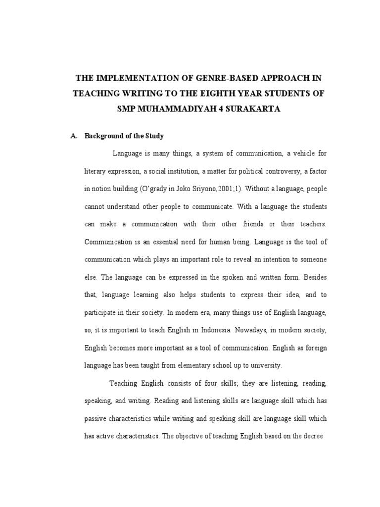 The Implementation of Genre | PDF | Language Arts & Discipline