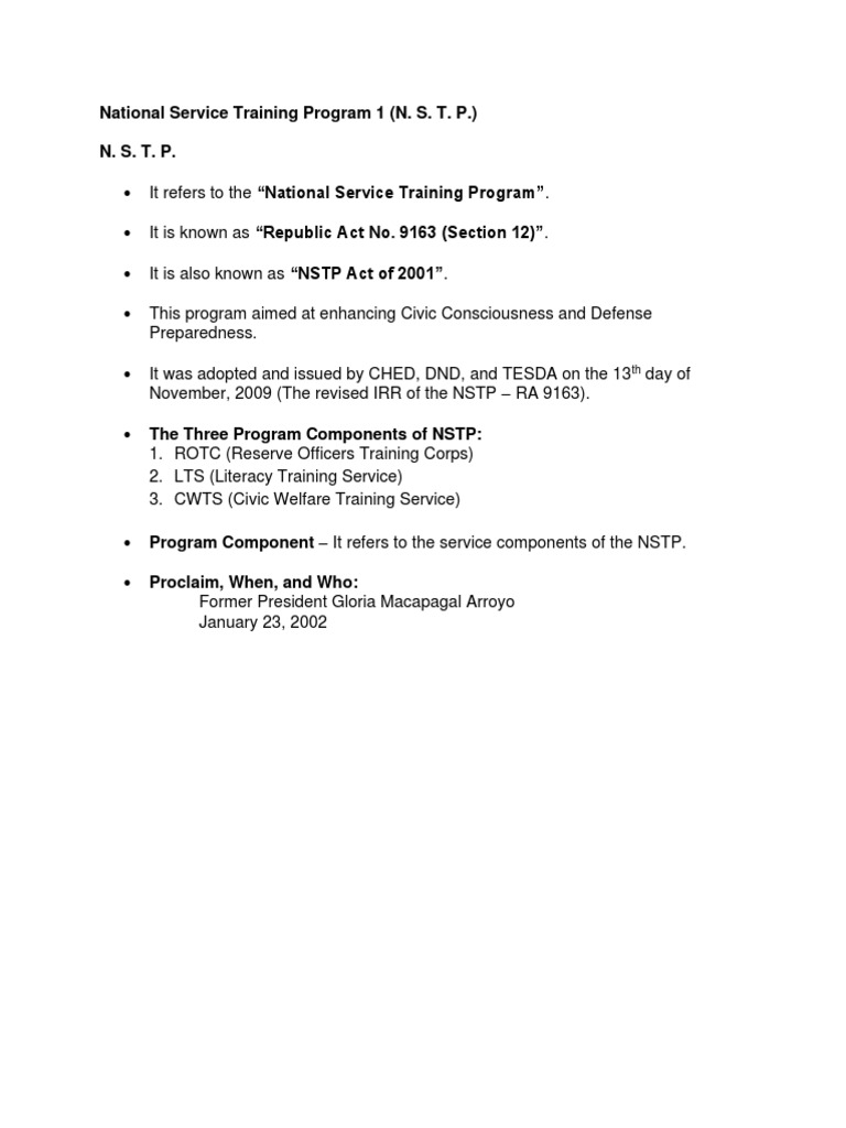 NSTP Fundamental Concepts PDF Rights Human Rights