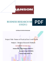 BUSINESS RESEARCH METHOD (Final Report ON Future of Work in Post Covid World