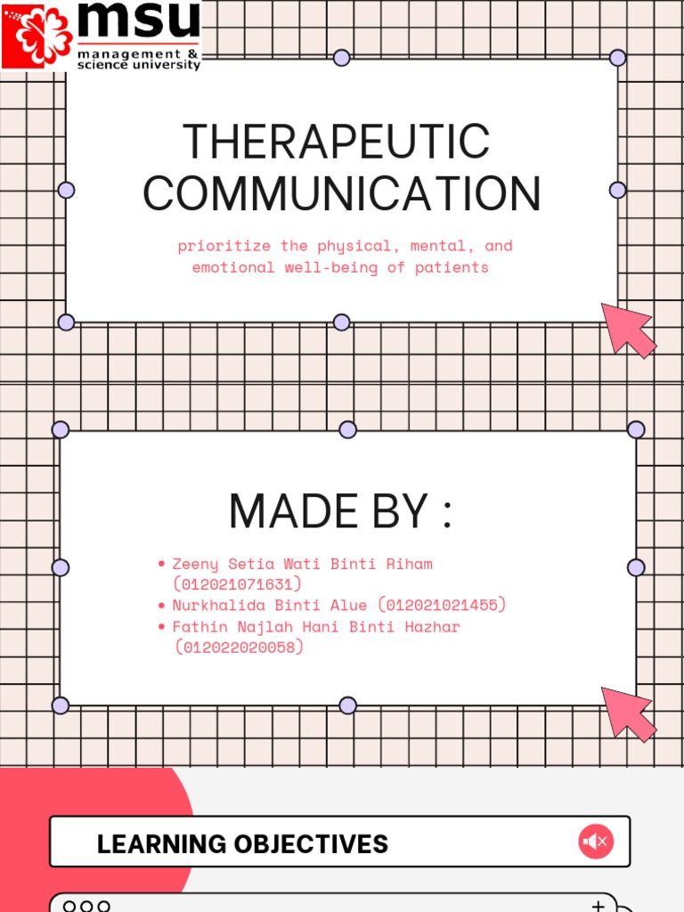 Therapeutic Communication in Nursing | PDF | Communication | Nonverbal ...