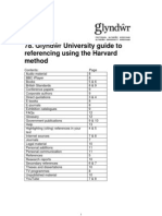 Glyndŵr University Guide To Referencing Using The Harvard Method