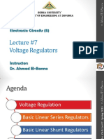 Lecture #7 Voltage Regulators: ECE-322 Electronic Circuits (B)